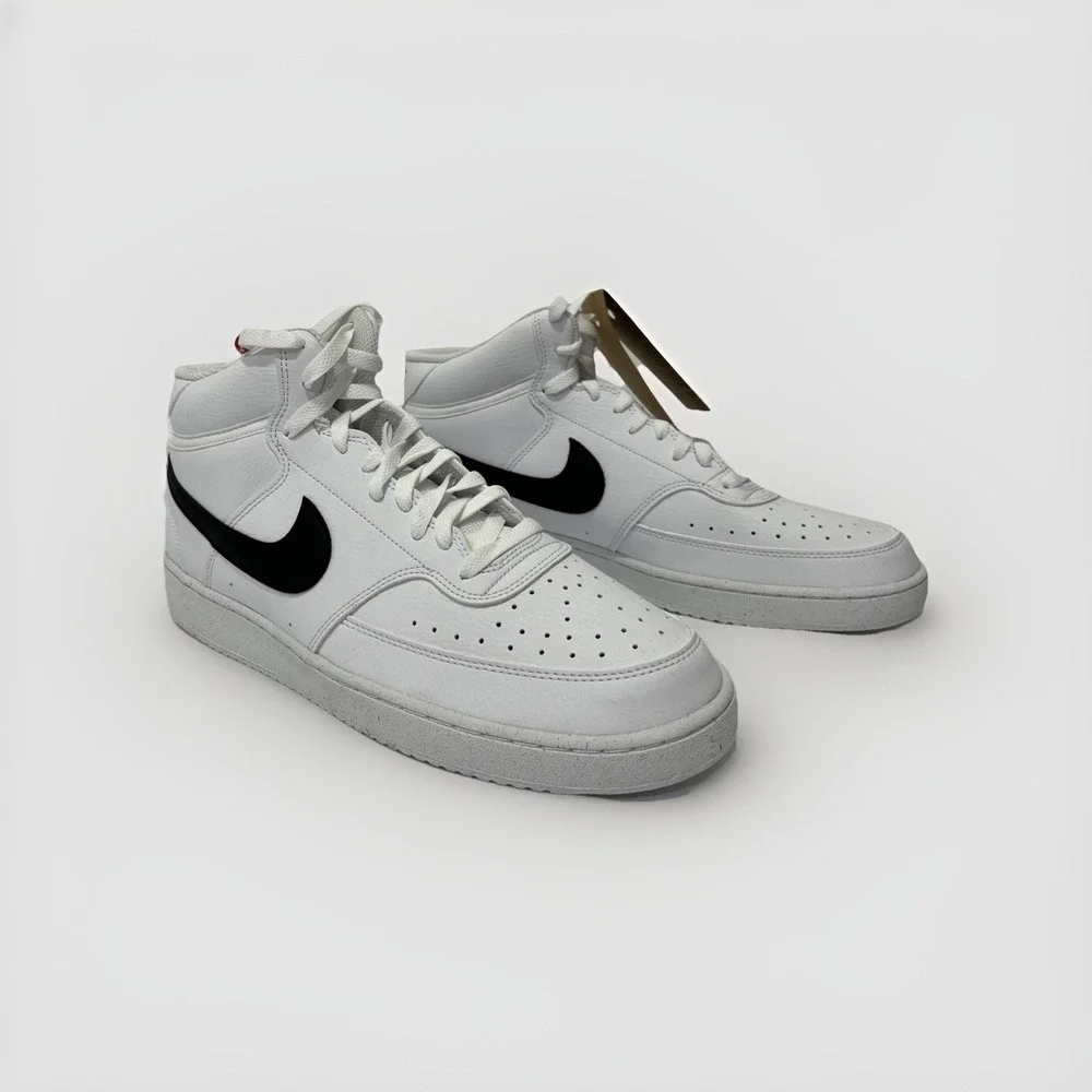 Nike Court Vision Mid NN Men's Shoes White Black Sz-12M DN3577 101 BRAND NEW